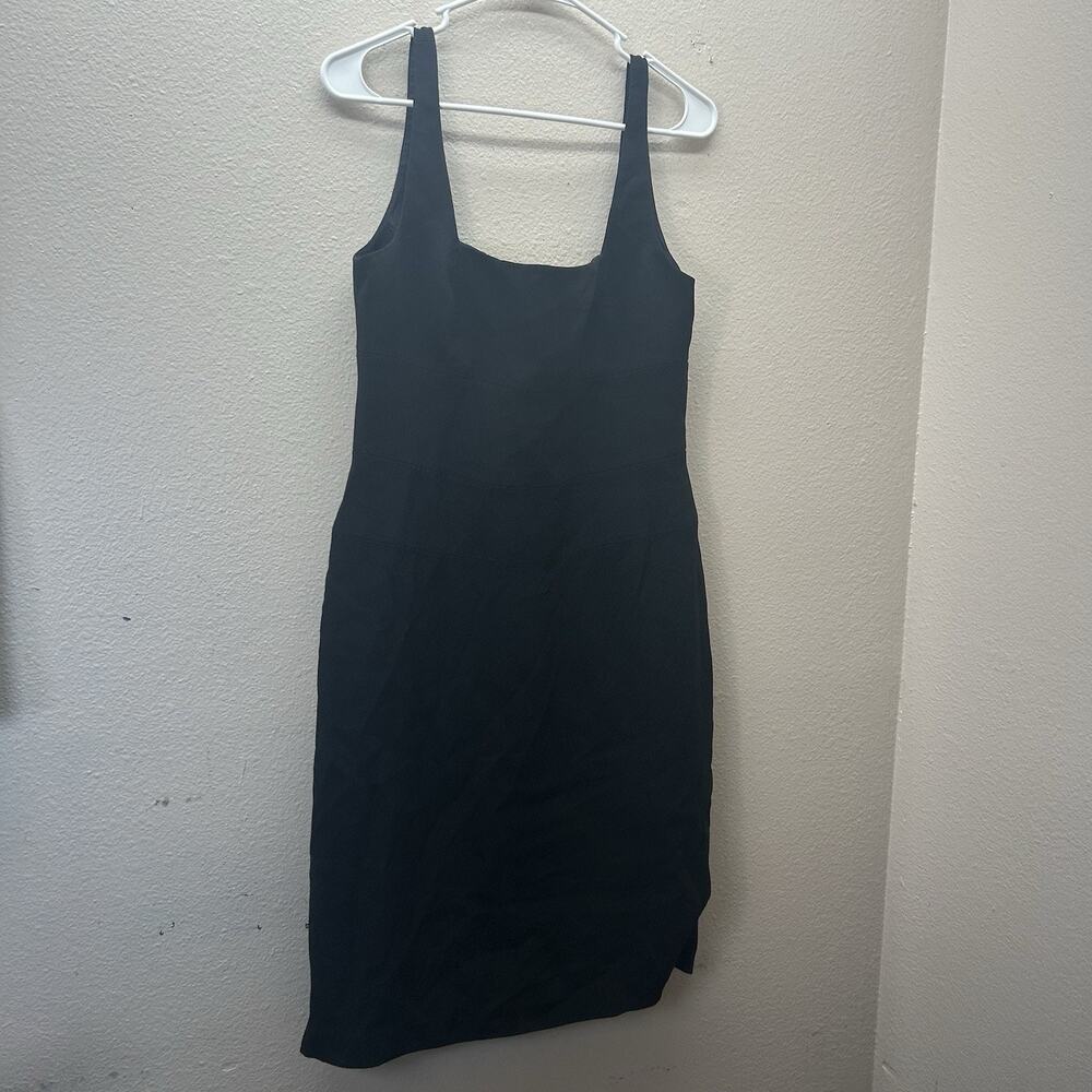 Lauren Ralph Lauren Black Square Neck Midi Dress Sz 10 Cocktail Party Classy LBD